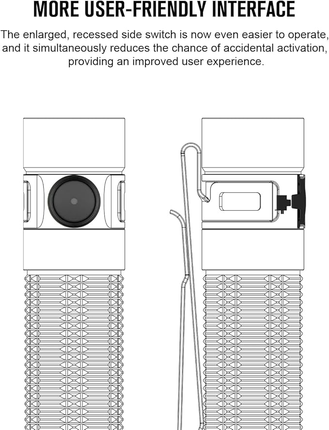 OLIGHT Baton3 Pro Max Flashlight, Rechargeable Compact EDC with Safety Proximity Sensor, 2500 LED High Lumens, Suitable for Camping, Hiking, Emergency (Orange Cool White)