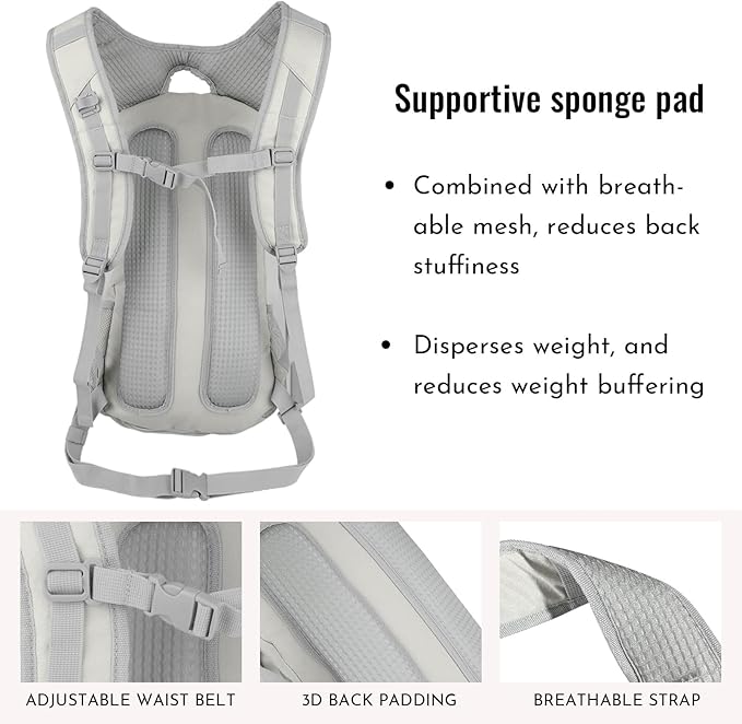 Zavothy 18L Multipurpose Hiking Backpack with 3L Water Bladder ??Durable Hydration Backpack with Insulated Bladder Compartment, Hidden Helmet Holder & Rain Cover ??for Hiking, Commuting, and Camping