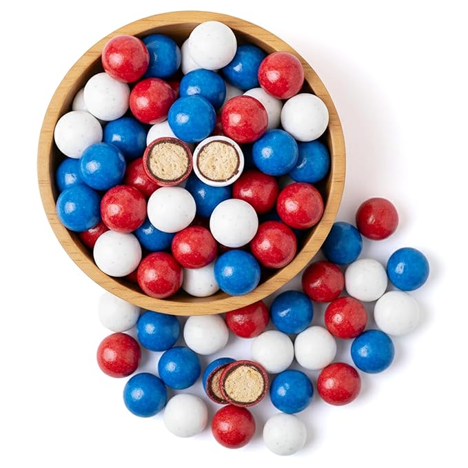 NY Spice Shop American Chocolate Malt Balls Party Decorations - 8 Ounce Malted Milk Balls Candy Birthday Gifts - Chocolate Malted Milk Ball - Dark Chocolate Malt Ball Holiday Snacks