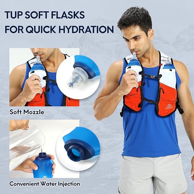 Haimont Running Hydration Vest, 5L Lightweight Runner Vest Pack for Women Men, Trail Running