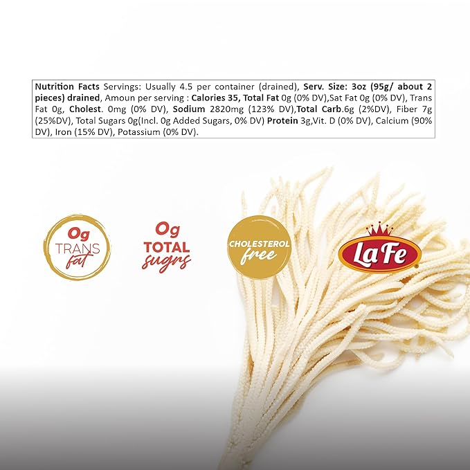 La Fe Guatemalan Pacaya Palm in Brine - Gluten-Free Tepejilote, High in Fibre, Flor de Pacaya, Rich in Potassium & Calcium, Latin American Food | Ready to Eat 32oz ??2 Pack