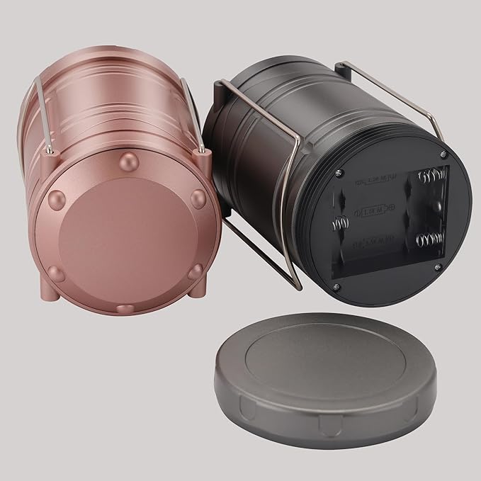 Lichamp LED Camping Lantern, 4 Pack Battery Powered Flashlight for Power Outages, Portable Collapsible Hanging Light Essential for Home, Outdoor, Emergency Lamp Survival Kit Gear for Hurricane, C4