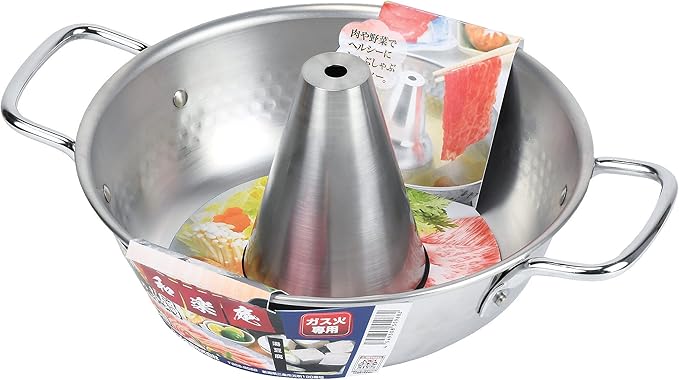 Pearl Metal Warakuan HB-5968 Stainless Steel Shabu-shabu Pot, 8.3 inches (21 cm), Made in Japan, Gas Fire Only
