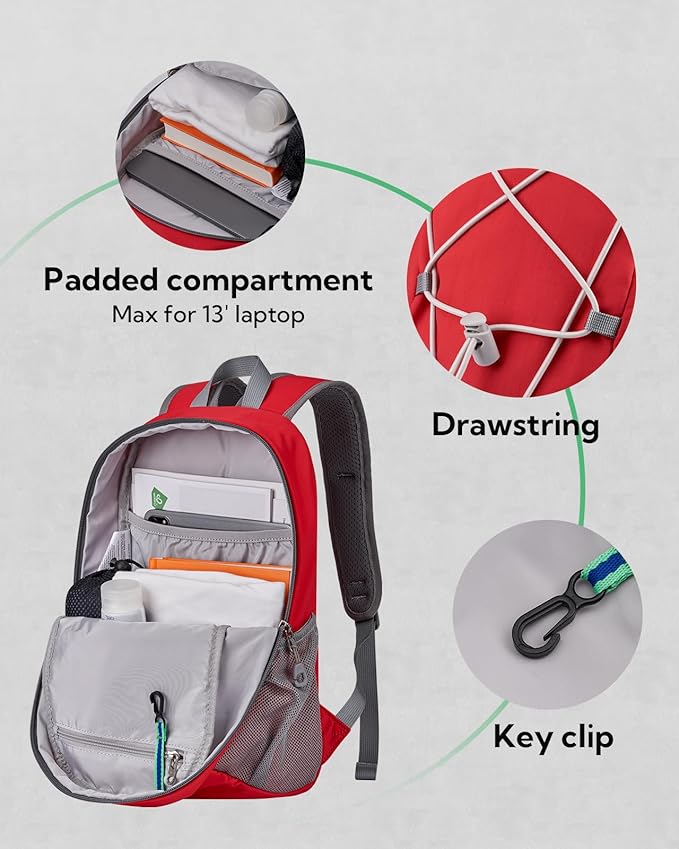 WATERFLY 12L Small Hiking Backpack: Day Pack Lightweight Travel Bag Camping Fitness Cycling Outdoor Sports Daypack For Women Men