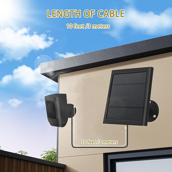 Solar Panel Outdoor for Ring Cameras with