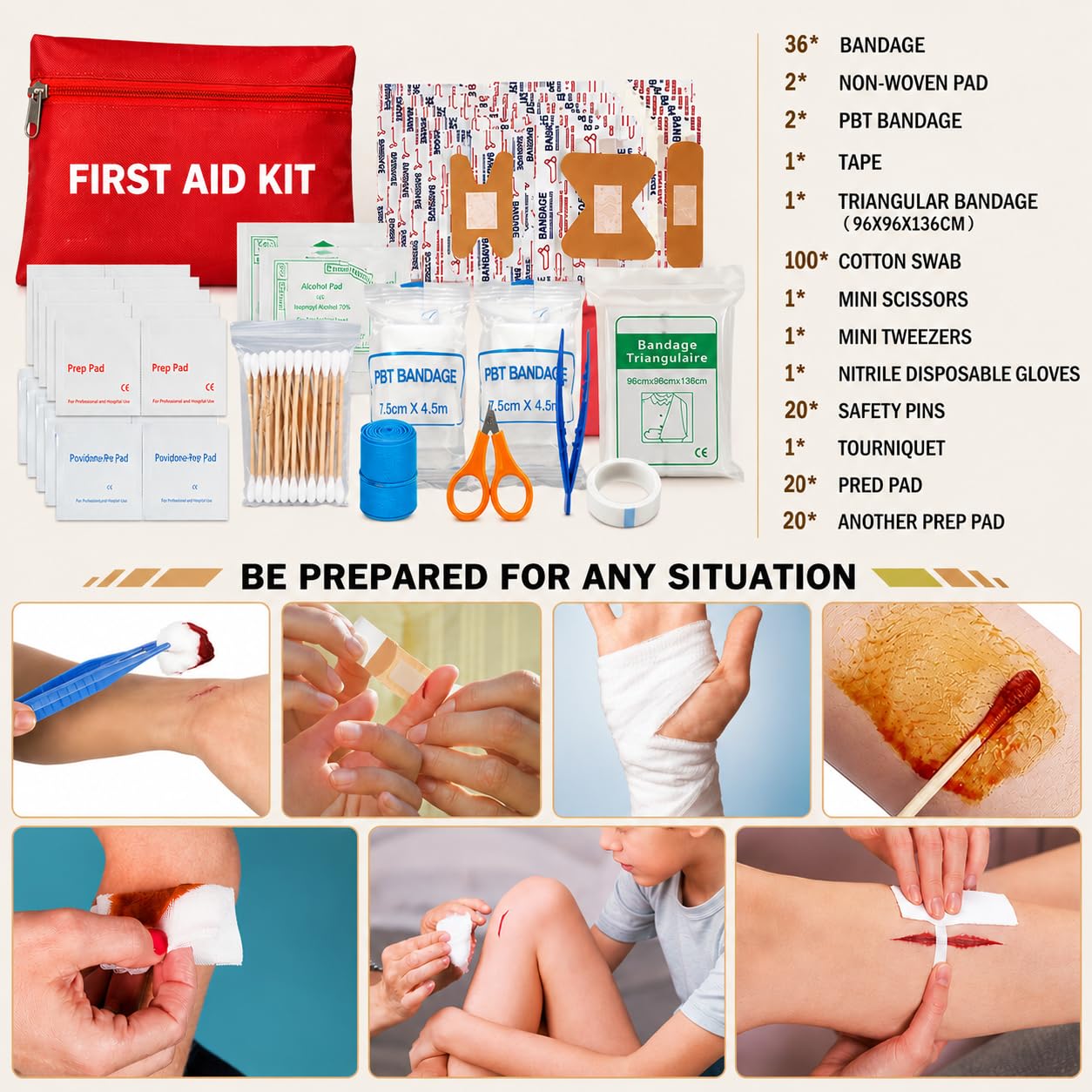 Survival Kit, 294 Pcs Survival Gear Emergency Supplies First Aid Kit