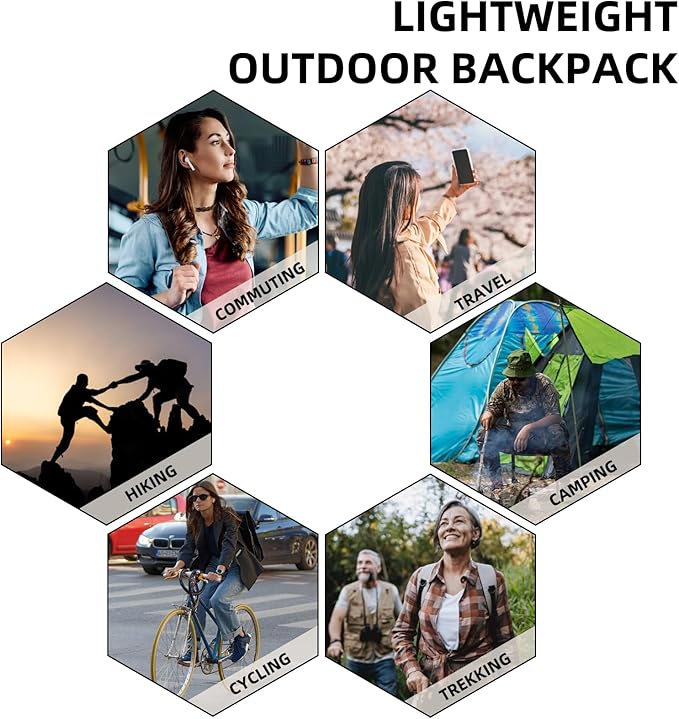 40L Large Capacity Hiking Backpack Lightweight Waterproof and Durable Backpack for Travel Camping Outdoor