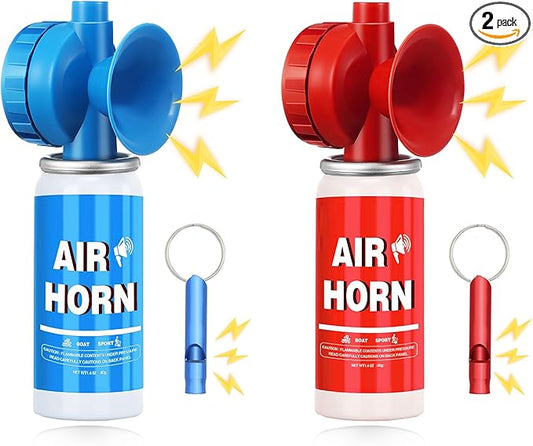 1.4oz Boat Air Horn,130DB Loud Mini Safety Bear Horn Can,Air Horns for Self Defense,Emergency,Sporting Events,Camping essentials,2 Pack