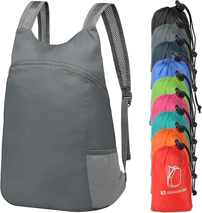 20L Ultra Hiking-Daypack Lightweight Foldable Travel Packable Backpack for Camping Cycling Outdoor,grey