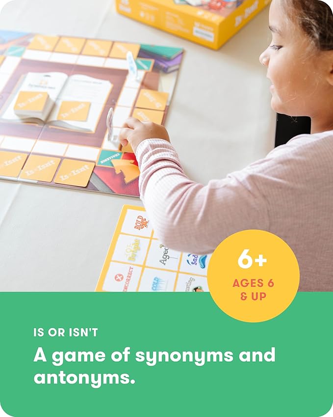 SimplyFun Is or Isn?™t - Expand Vocabulary Skills by Identifying Synonyms and Antonyms - an Engaging and Educational Bingo Game for Kids - for 2 to 5 Players, Ages 6 & Up
