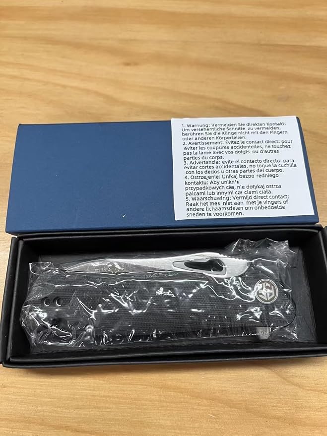 Petrified fish PF868 Bunta,3.35" D2 Satin Blade,146g G10 Handle Flipper Folding knife (Black G10, Satin)