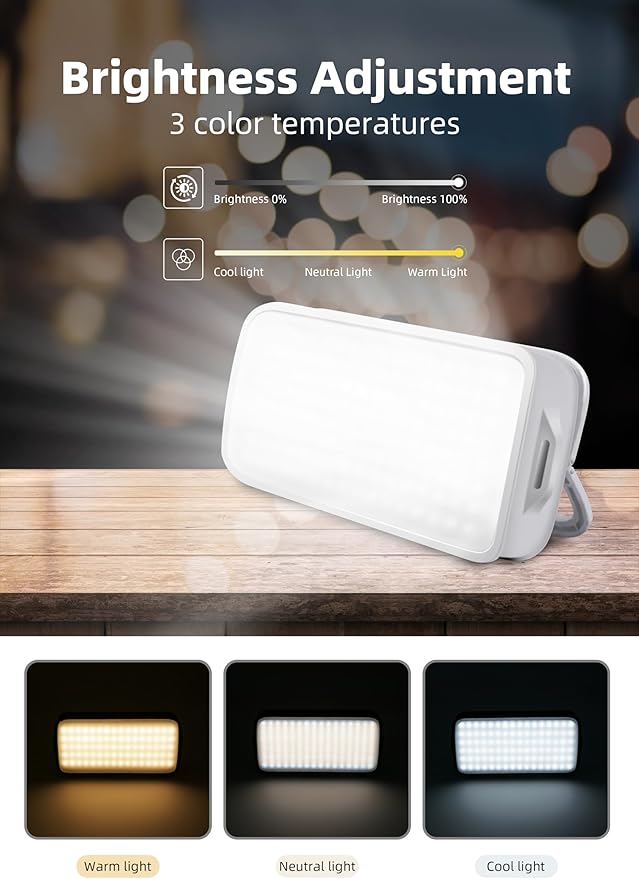 Portable 1500LM LED Camping Lantern,10000mAh Rechargeable Battery, 3 Light Modes,Brackets,Magnetic Suction Design,Flashlight,IPX4 Waterproof Tent Light for Camping,Hiking,Power Outages,Emergency