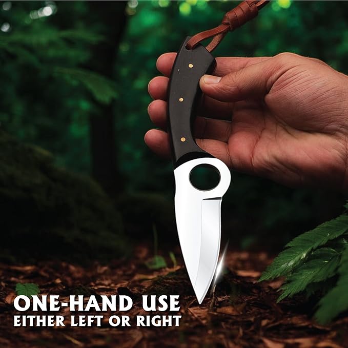 Predator Hunter - Fixed Blade Hunting Knife - 7 Inch hand Forged Full Tang Stainless Steel Knives For Hunting, Outdoor Camping, Hiking, Fishing, Bushcraft Knives With Leather Sheath. (Stainless Steel Knife)
