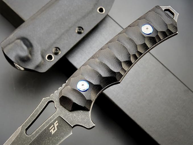 Eafengrow EF132 Fixed Blade Knife, DC53 Steel Blade,G10 Handle Full Tang EDC Fixed Knifes Straight Knife for Working Camping Hunting with Kydex Sheath