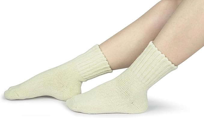 BomKinta Boot Socks for Women Winter Solid Thick Warm Socks Cozy Crew Socks Christmas Gift