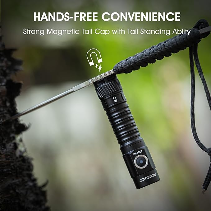 S10Pro Pocket LED Rechargeable Flashlights, Bright Flashlight 2500 High Lumen, Small Tactical Flashlight,MIni Magnetic Flash Lights for Home, Outdoor,Gift,Tools