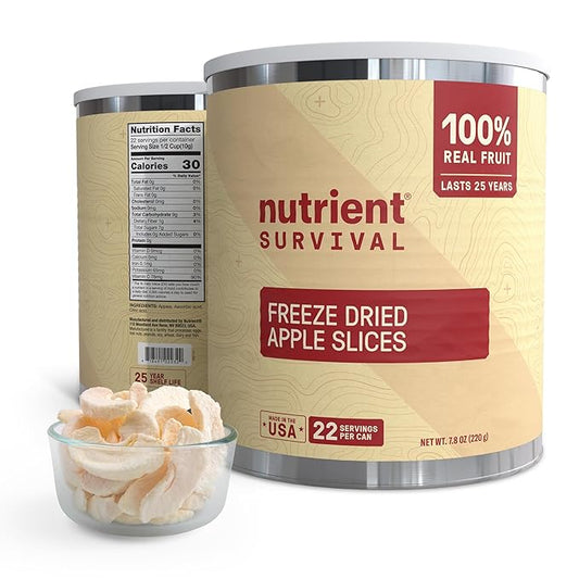 Freeze-Dried Apples ??Premium Sliced | #10 Can | 25-Year Shelf Life | Clean Emergency Food Storage