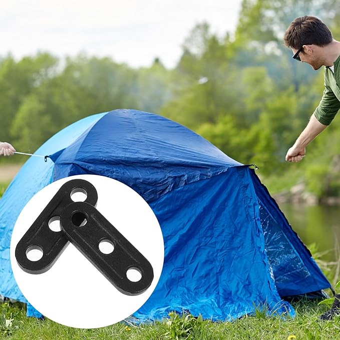 Rope Tightener, 30 PCS Tent Rope Tensioners Plastic Cord Tensioners Tent Wind Ropes Buckle Fasteners 3 Hole Paracord Tensioner Ropes Adjuster for Camping Hiking Picnic Outdoor Activities, Black