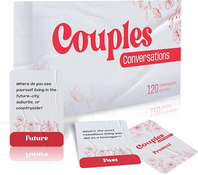 Couples Conversations Card Game ??Fun Couple Games for Date Night, Intimacy & Conversation Cards, Get to Know You, Newlywed & Married Couples, Romantic Gift, at-Home Activity with Your Partner