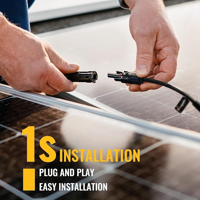 BougeRV Solar Y Connectors Solar Panel Parallel Connectors Extra Long 1 to 6 Solar Branch PV Adapter Cable Wire Plug Tool Kit (M/FFFFFF and F/MMMMMM)