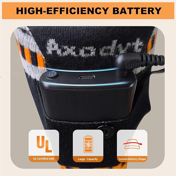 Heated Socks with App Control for Men Women, 5V 8500mAh Battery Rechargeable, Electric Heating Warm Socks Work Up to 10 Hours for Hunting, Camping, Hiking, Walking, Fishing, Cycling, Outdoor Work