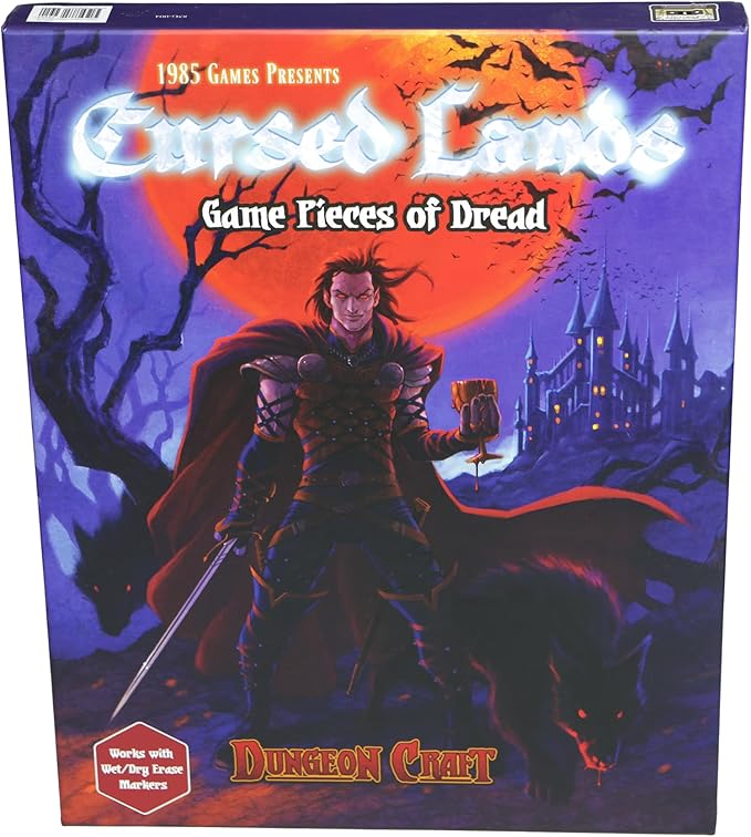 Dungeon Craft Cursed Lands Terrain Set for RPG & DND - 1000+ Double-Sided Dry/Wet Erase Tiles - Modular Battle Map Pieces for Tabletop Games & Dungeon Maps