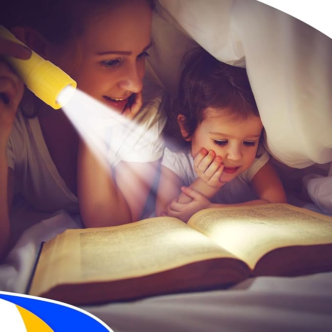 90 Pcs Mini Flashlight 9 LED Handheld Torch Bulk Kids Flashlight Plastic Handheld Flashlights with Lanyard Camping Necessities for Home School Night Emergency, 270 Pcs AAA Batteries Included