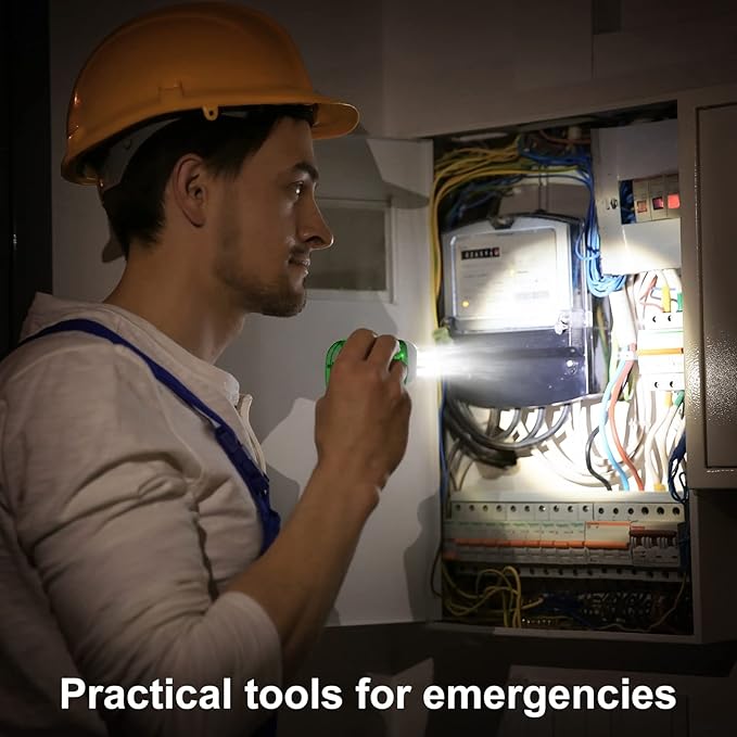 Mudder 24 Pieces Hand Crank Flashlight with LED Self Powered Charging Torch Dynamo for Camping Emergency(Yellow, Green, Blue, Red)