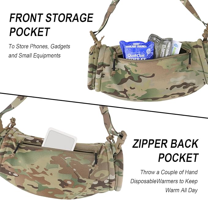 PETAC GEAR Tactical Hand Warmer,Portable Drop Hanger Waist Handwarmer Pouch for Hunting Golf Camping Fishing, Hiking, Football Winter Outdoor Field Survival.