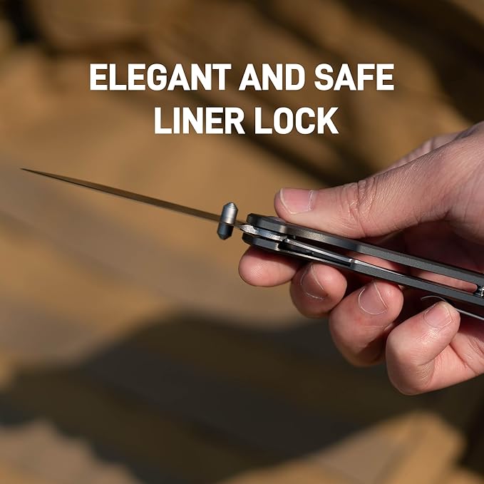 CJRB Kain Pocket Knife, 2.95'' AR-RPM9 Steel Blade Aluminum Handle Small EDC Knife with Pocket Clip for Camping Hiking Survival, Designed by Sanford Owen(J1956)