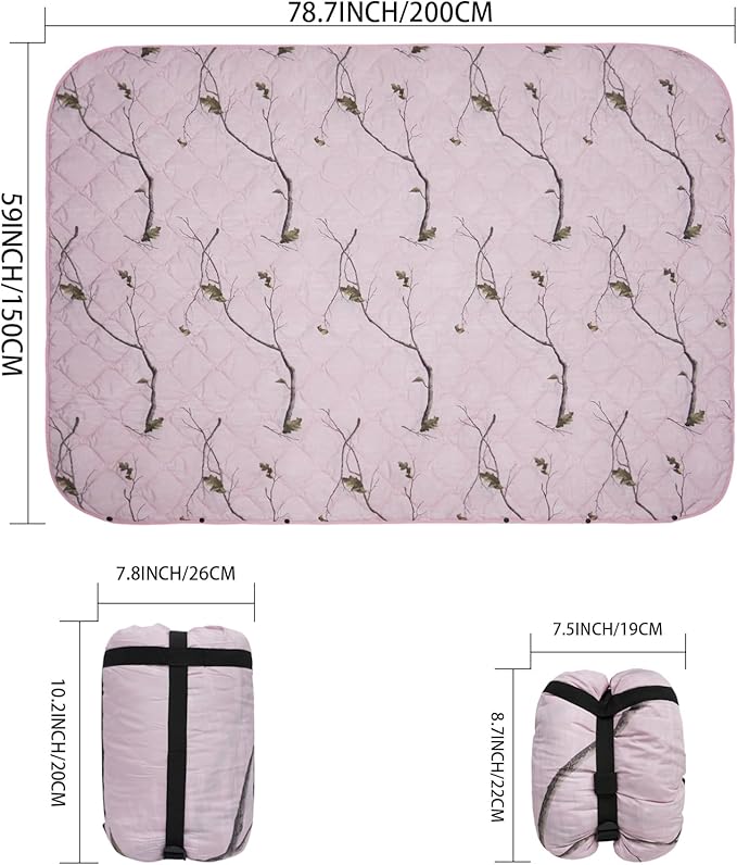 Poncho Liner Military Blanket Outdoor Camping Blankets for Travel, Beach, Grass, Picnic, Car Emergency, Outdoor, Survival