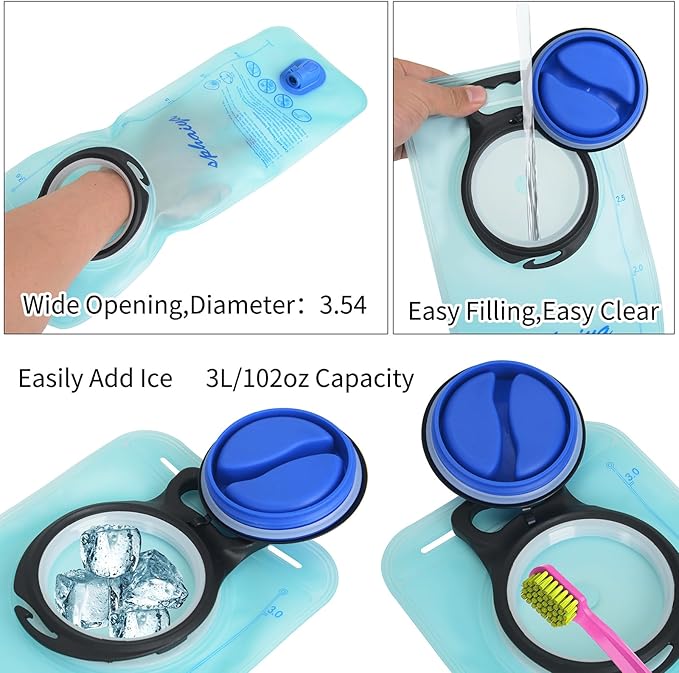 Hydration Bladder 2L-3L Water Storage Bag Reservoir,Military Hydration Pack Replacement for Hiking Biking Climbing Cycling Running Camping Backpack 1Pack