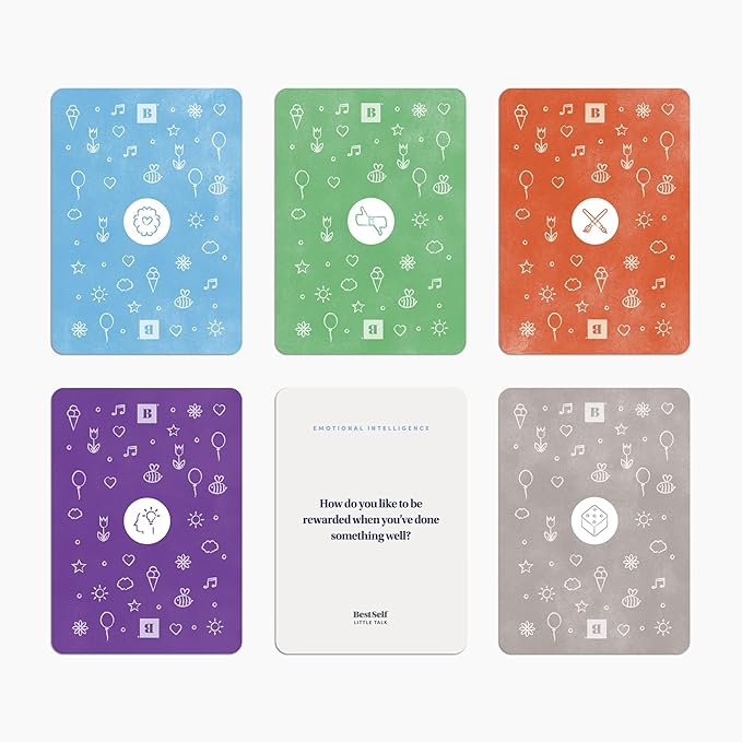Little Talk Conversation Cards for Kids ??170 Prompts for Social Skills, Family Games, Travel & Therapy ??BestSelf Deck for Ages 4-12, ADHD Tools, Homeschool Gifts & Road Trip Activities