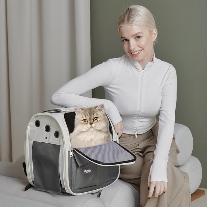 Cat Backpack Carrier ??Airline Approved Dog Carrier for Small Dogs, Cats & Pets ??Ventilated Backpack Pet Carrier for Travel, Hiking, Vet Trips ??Soft Sided Puppy Carrier Bag with Padded Straps