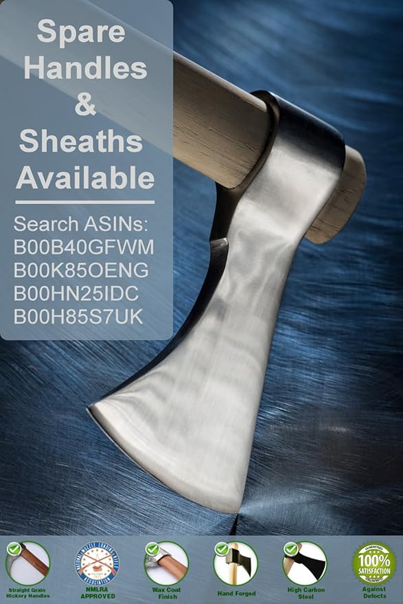 Throwing Axe - Win Your Next Viking Throwing Tomahawk Competition! 19" Hand Forged Hatchet from High Carbon Steel, NMLRA Approved, 100% Guaranteed from Defects