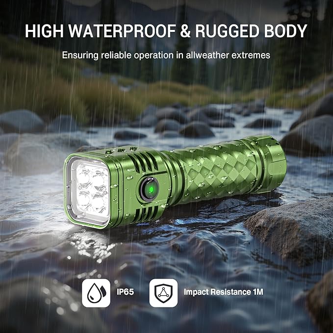 LED Flahlight High Lumens,2 Pack Rechargeable Metal Flashlights Waterproof, Super Bright Flash Light for Camping Hiking Outdoor Home Emergency, Camping Essentials Gear