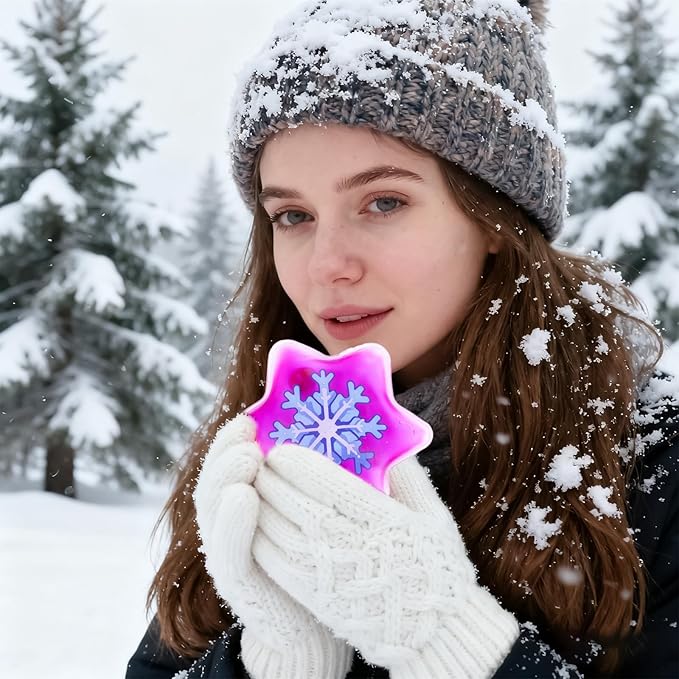 Reusable Snap Portable Lasting Heating Hands Heater,Pouch Gel Cute Long Lasting Warmth for Camping, for Women Men
