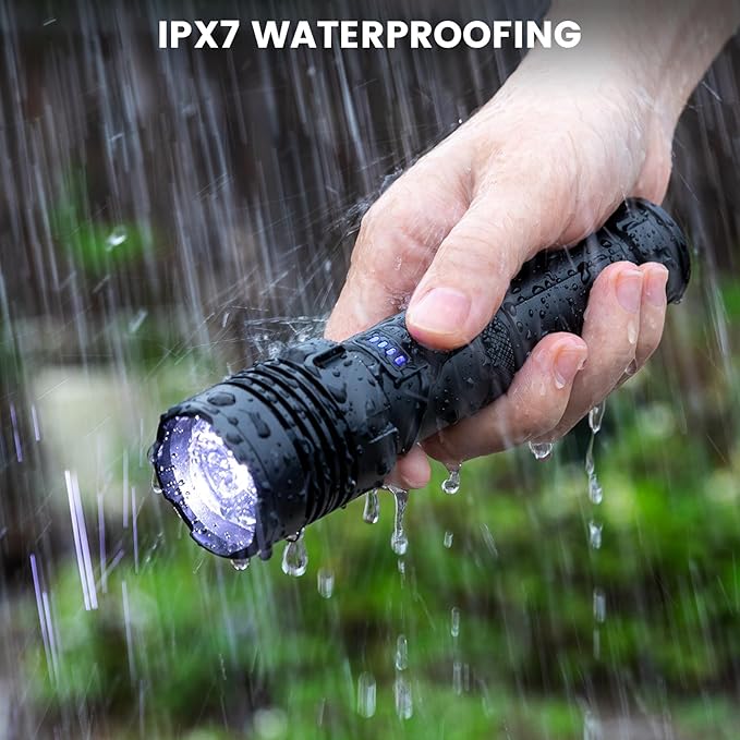 Rechargeable Flashlights High Lumens, 99000 Lumens Super Bright Flashlight with 5 Modes, Waterproof Powerful LED Flash Light for Home Camping Hiking(2 Pack)