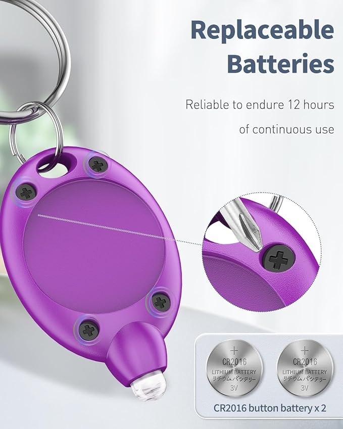 Uniclife 5 Pack LED Keychain Flashlight Mini LED Keychain Light 12 Lumen Portable Ultra Bright Battery Powered Key Ring Torch for Outdoor Camping Hiking and Emergency Lighting, 5 Colors of Shells