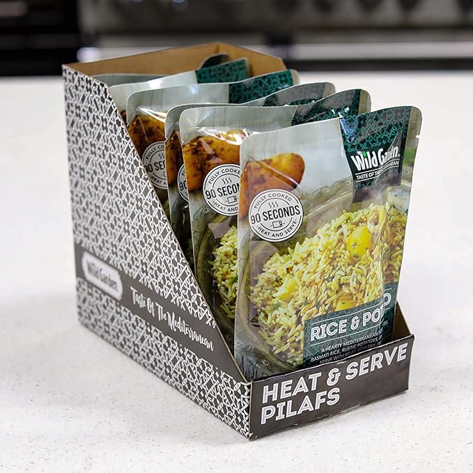 Wild Garden Heat and Serve Pilaf, Rice & Potato, Fully Cooked, Ready to Eat, Microwavable 8.8 oz, 6 pack