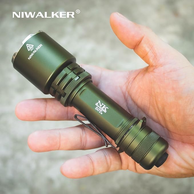 N50t V2 Rechargeable LED Flashlights High Lumen, 2,300 Lumens, Long Throw Tactical Flashlight Super Bright, Powerful Flashlight 3 Modes Flash Light for Emergency, Camping, Hiking (Green)