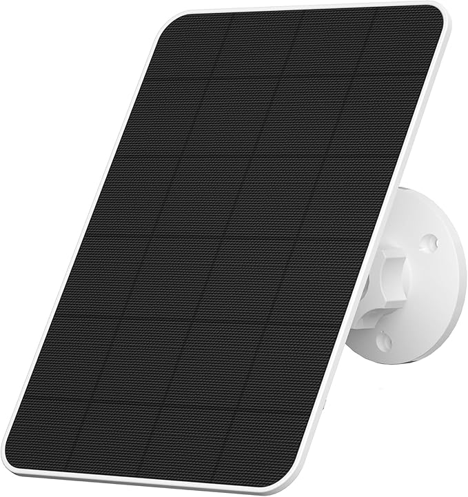 5V Solar Panel for Ring Tapo Eufy Hiseeu Netvue Trail Battery Seucrity Cameres, Bird Feeder, Native USB-C, Micro-USB & DC 3.5mm*1.35mm, 9.8 Ft Cable, 23% Energy Conversion, 180 Days Exchange Policy