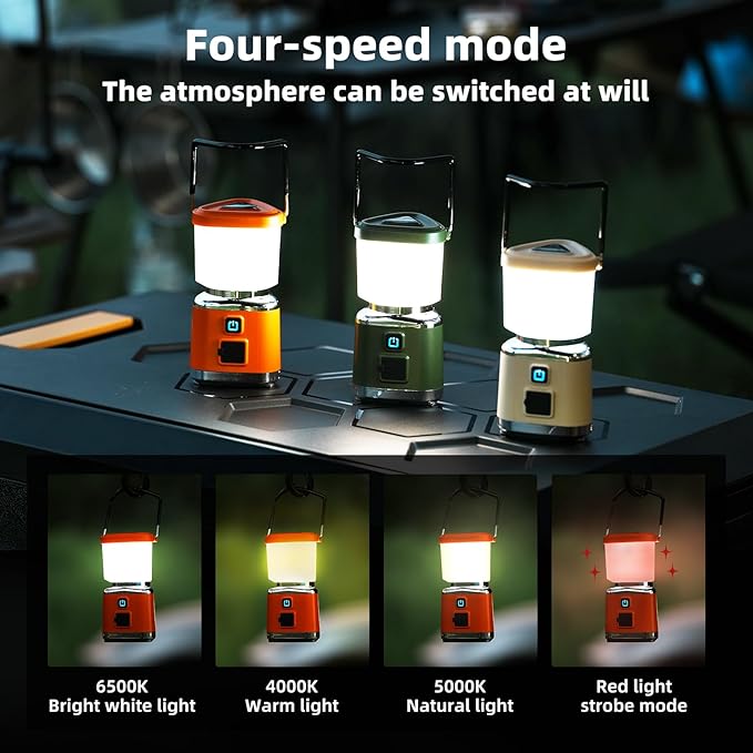 Allspark LED Camping Lantern Rechargeable,Dimmable Magnetic Camping Light,1000LM, 4 Light Modes,Waterproof Tent Lights,Emergency Light for Home Power Outages, Hurricane, Storm,Outdoor Hiking(Green)
