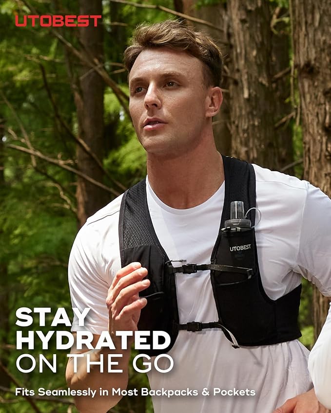Soft Flask, 1 Pack Flexible TPU Hydration Water Bottle, Collapsible for Running, Hiking, Cycling, Climbing, and Marathon