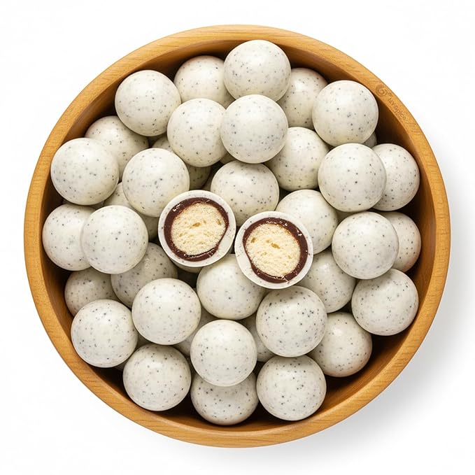 NY Spice Shop Coffee & Cream Chocolate Malt Balls Party Decorations - 8 Ounce Malted Milk Ball Candy Birthday Gifts - Chocolate Malted Milk Balls - Dark Chocolate Malt Ball Holiday Snacks