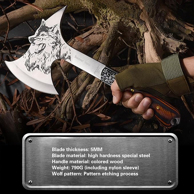 Multi-Functional Outdoor Axe - Garden Hatchet for Camping, Survival, and Tree Cutting - Portable Durable Design for Outdoor Enthusiasts