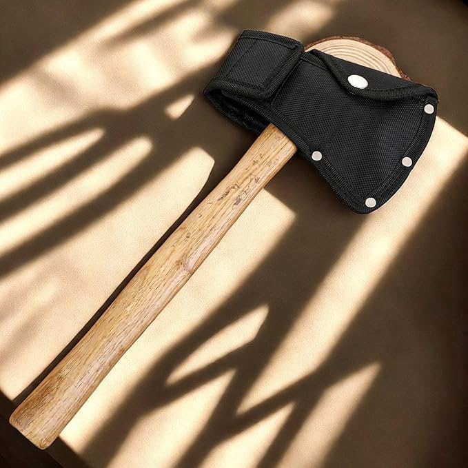 2 Pack Axe Cover,Hatchet Sheath 6.3 X 4.2 in, Nylon Axes Head Covers,Snap Axe Head Cover,Hatchets Edge Protector for Outdoor Hiking Work Camping Blade Protection,Black