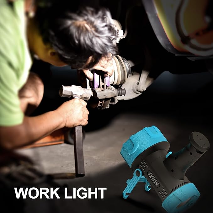 XINXI Rechargeable Spotlight with COB Floodlight, 6 Light Modes and USB Charger for Hiking, Boating, Hunting, IP67 Waterproof Handheld Flashlight with red Filter(Blue)