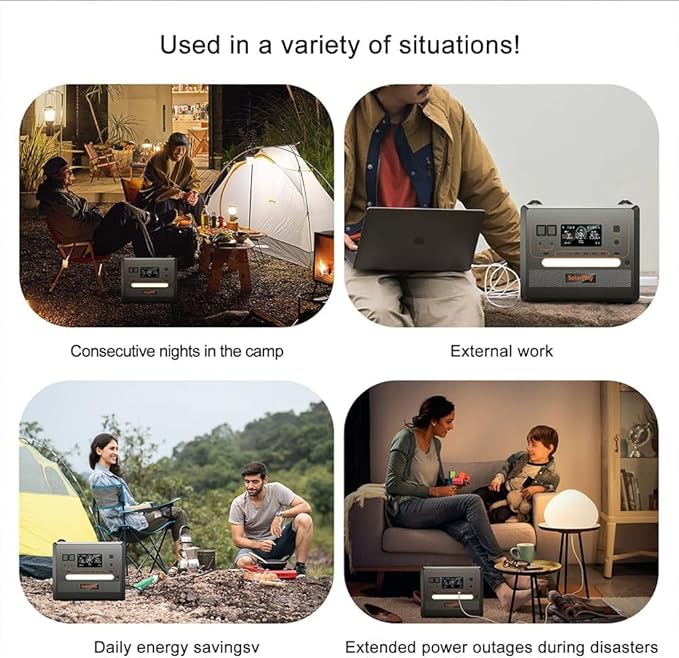 SolarPlay Portable Power Station 2500W(Peak5000W), 2304Wh Solar Generator with 2x200W Solar Panel 1.5Hrs Fast Charging BMS 4 AC Outlets Emergency Power for Home Backup, Camping, Outdoor Battery Backup