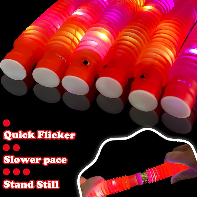 12 PCS Red Glow Sticks Party Favors for Kids, LED Light Up Necklaces Bracelets Accessories for Toddlers, Glow Birthday Dance Wedding Camping Halloween Party Supplies Decorations for Boys Girls